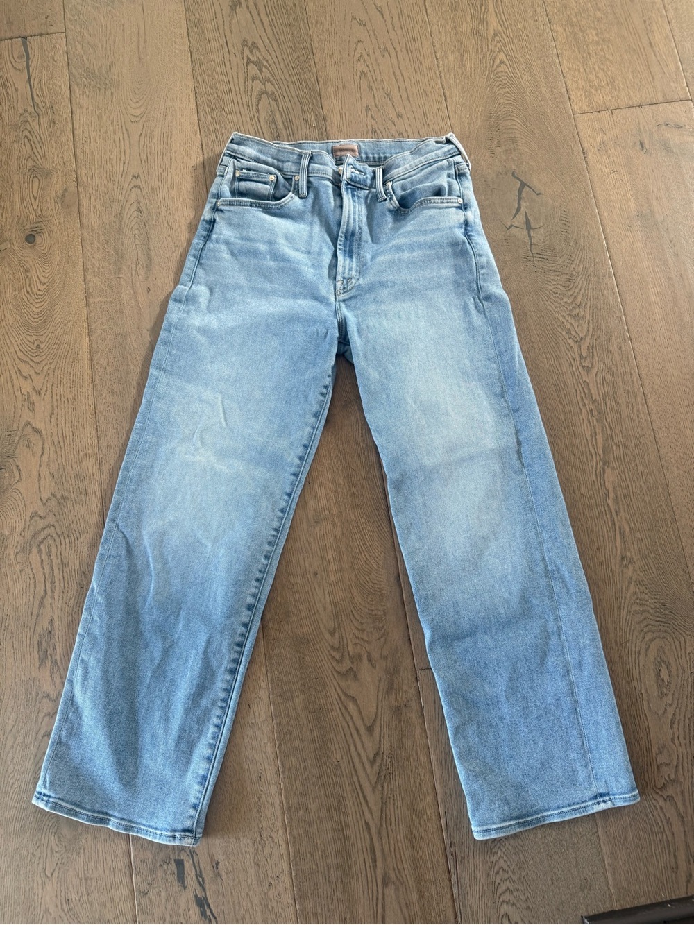 MOTHER Light Blue Straight-Leg Women's Jeans